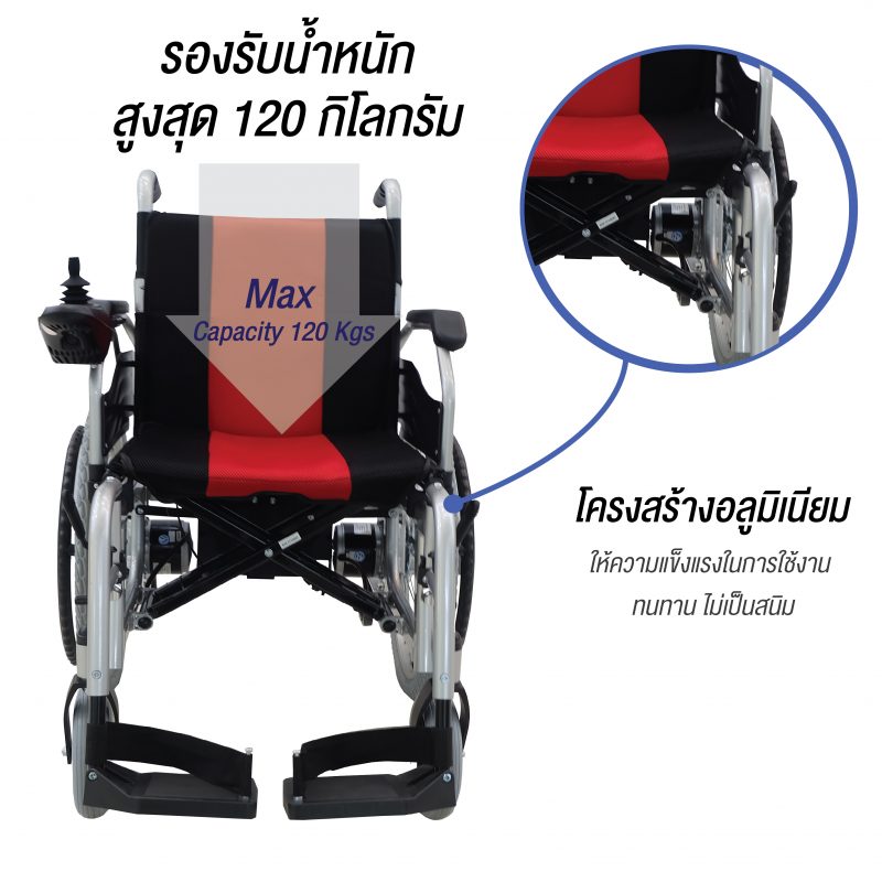 โครงสร้างรถเข็นไฟฟ้า รุ่น CM-102al
