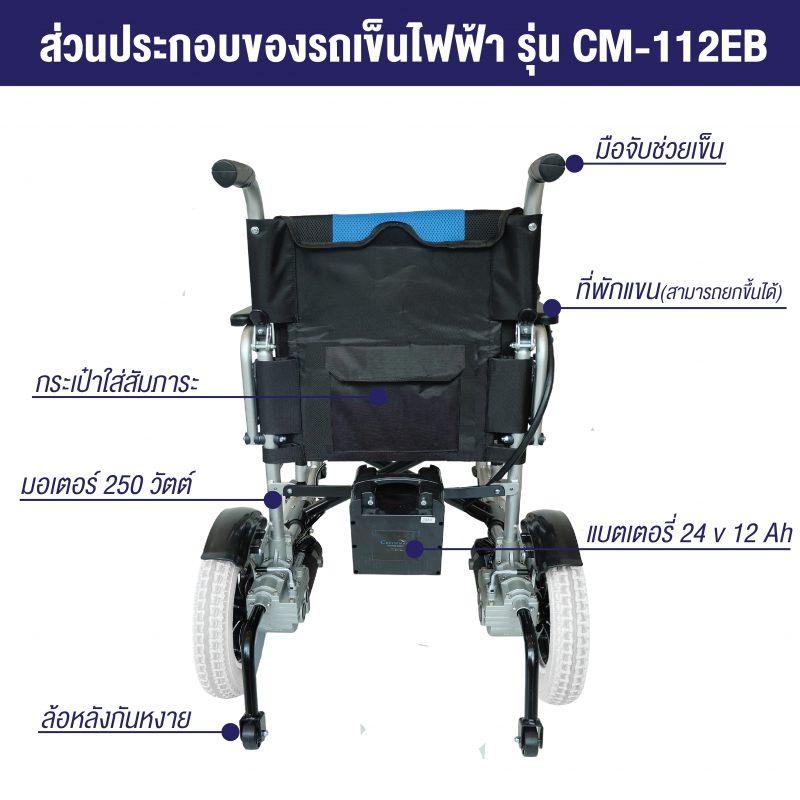 ส่วนประกอบรถเข็นไฟฟ้ารุ่น CM-112EB-2