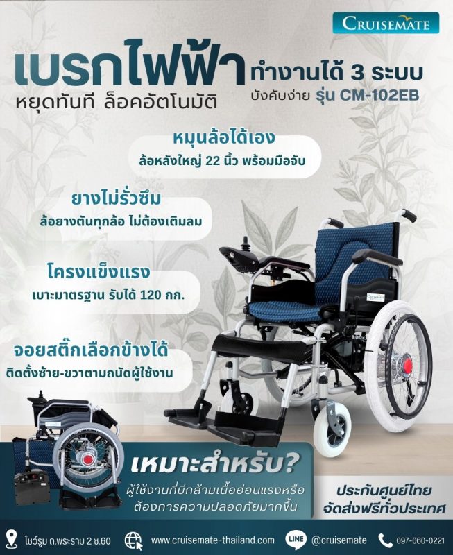 โปรโมชั่นรถเข็นไฟฟ้า ล้อใหญ่ ราคาถูก